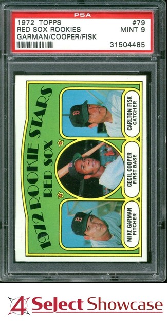 1972 Topps #79 Cecil Cooper-Carlton Fisk RC Red Sox Hof PSA 9