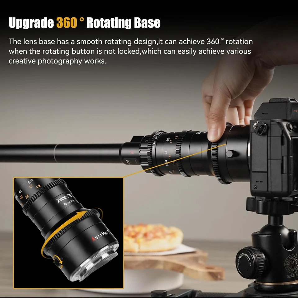 AstrHori 28mm F13 II 2x Macro Probe Camera Lens Full Frame 360° Rotating Base - Image 3 of 4