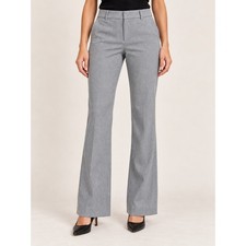 Express Editor Mid Rise Straight Leg Dress Pants Womens 4S Gray