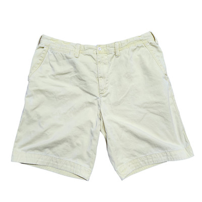 VTG Polo Ralph Lauren Shorts Men 38 Yellow Cotton Chino Flat Rear Flap Pockets