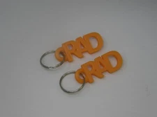 RAD Power Bikes RAD Alphabet Name Keychain…Orange ! (2 pack)