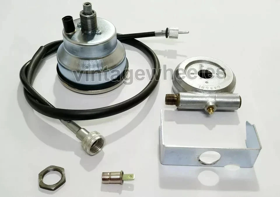 RÉPLICA BMW SPEEDO 0-90 MPH + UNIDAD Y CABLE DE 40" PULGADAS PARA BMW R25 R26 Y R50-51 Foto 3 de 3