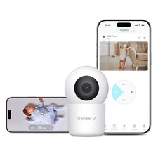 Sense-U 2.5K PTZ Baby Camera Monitor with Sensor-Free Sleep Breathing Movement