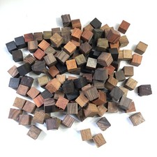100pcs Ebony Rosewood Wood Blocks Turning Blanks Pendant Seal DIY Assorted