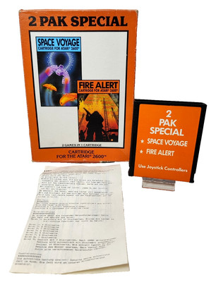2 Pak Special Space Voyage & Fire Alert Atari 2600 mit OVP