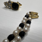Jet Glass, Crystal Faux Pearl Earrings and Bracelet  — photo 8
