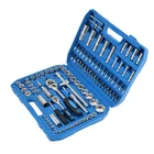 108PCS Mechanics Ratchet Kit 1/2 1/4 Socket Tool Set CR-V Steel Case