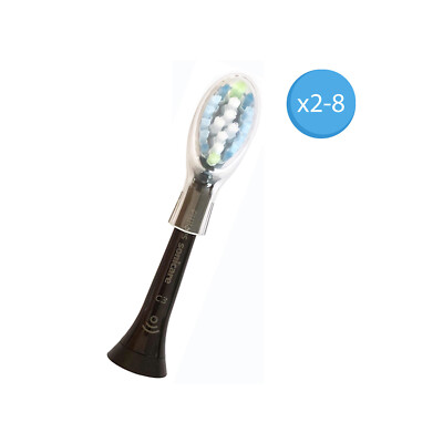 2-8x Philips DiamondClean Smart C3 Plaque Control Brush Heads | Black | No Box