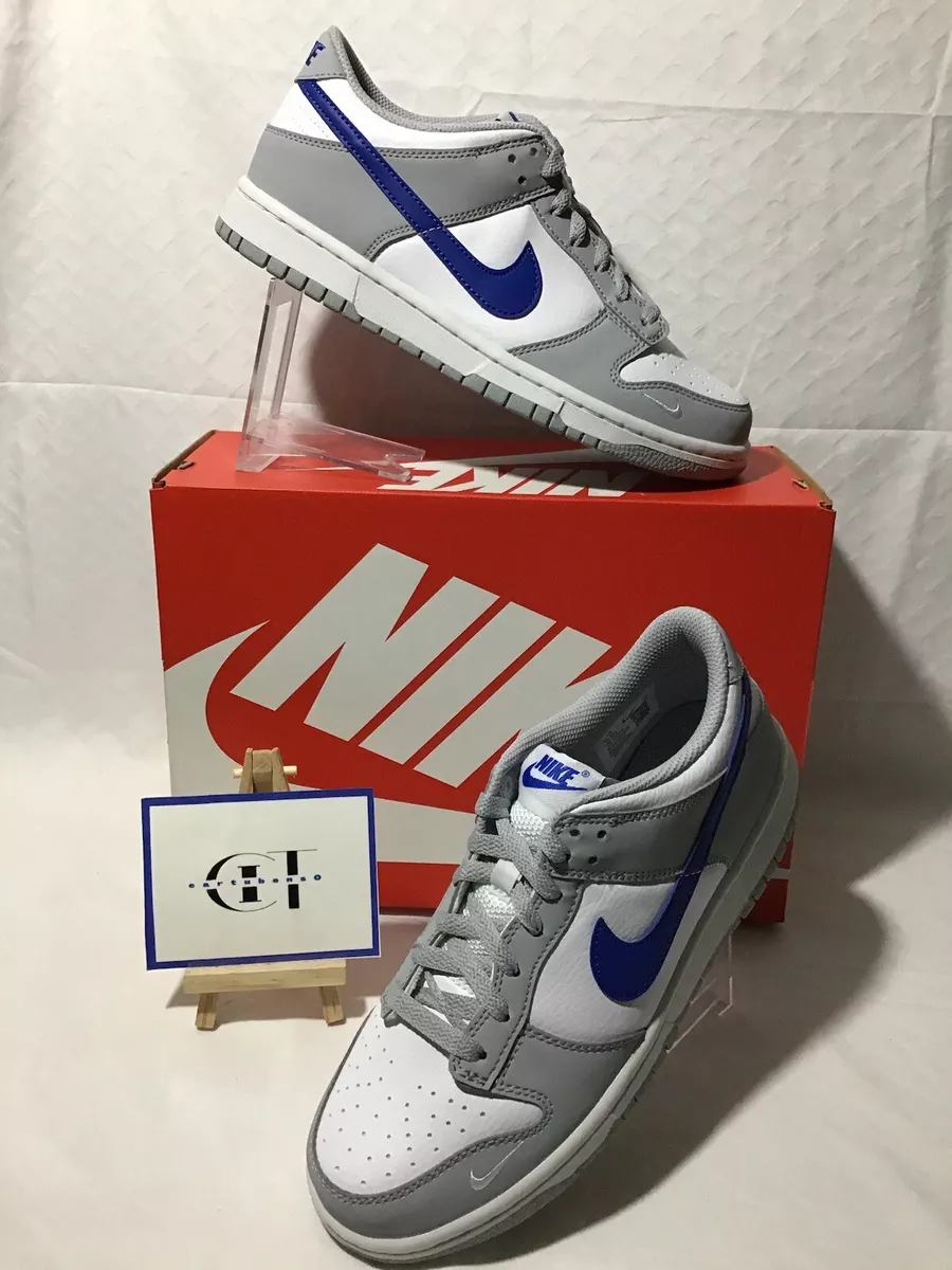 Nike Dunk Low GS Mini Swoosh Wolf Grey Game Royal FN3878-001