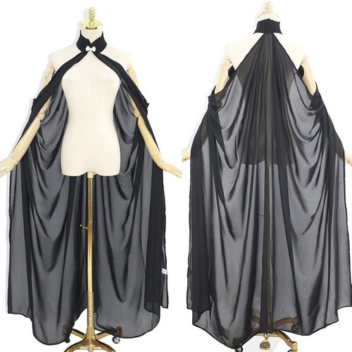 Vintage Womens Elf Cloaks Cosplay Costume Halloween Vampire Chiffon Cape Dress - Picture 1 of 18