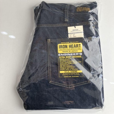 IRON HEART 822 Iron Heart 21oz Selvedge Double Knee 32 Unused LTD 