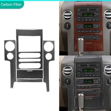 5Pcs Real Carbon Fiber Center Console Panel Cover Trim For Ford F150 FX4 2004-08