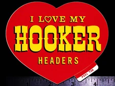 HOOKER HEADERS - Original Vintage 1960's 70’s Racing Decal/Sticker - 4.50 inch