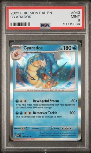 #43 Gyarados Holo Rare 2023 Pokemon Paldea Evolved PSA 9 MINT Low Pop