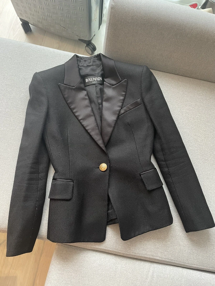 balmain blazer black 36