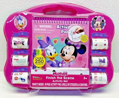 Minnie Mouse Deluxe Activity Tray With Bow Making Kit - Includes Ribbons, Clips, Tool, Removable Trays For Storage