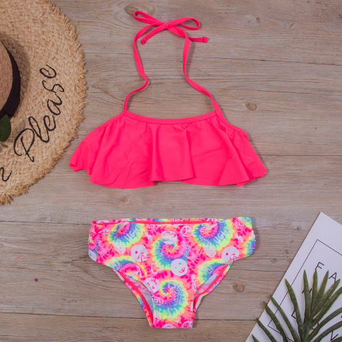 Kids Swimwear New Print Girls Kid Bikini Set 5-14 Years Children Swimming Suit - Picture 21 of 39