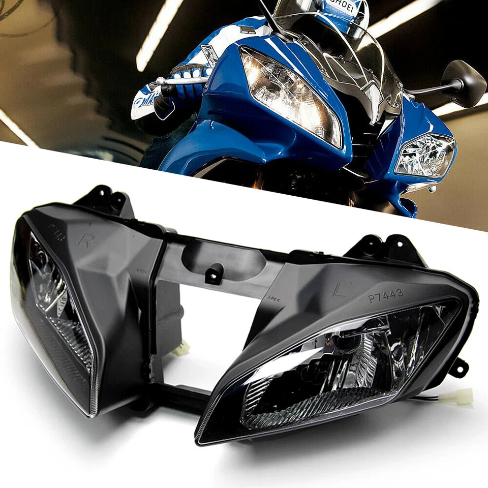 Front Headlight Head Light Lamp Assembly Fit For Yamaha YZF R6 YZF-R6 2008-2016 - Image 3 of 4
