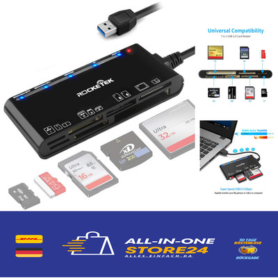 USB-3.0-Kartenleser 7 in 1 für SD/TF/CF/MS/XD/Micro SD mit USB 3.0 Super Speed