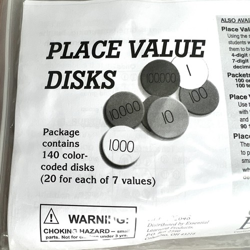 Singapore Math Place Value Foam Dischi 140 set con codice colore gradi 3-6 homeschool - Foto 2 di 5