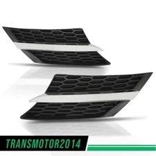 Front Grille Bumper Fit For 2013-2015 Toyota RAV4 Black Chrome Left and Right