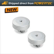 POWERTEC 71669 Universal T-Track Round Stop for Circular or Angle Work Pcs 2pk