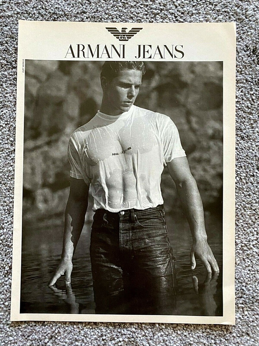 Rare Original Vintage 1994 Magazine Advert Picture Armani Jeans Ad