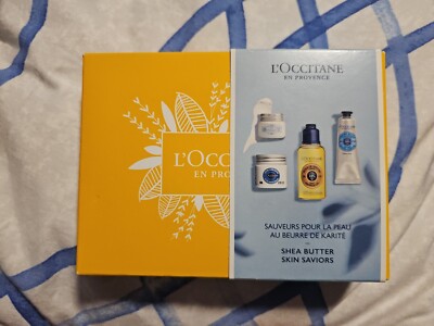 L'Occitane En Provence 4 Piece Set  Hand, Body & Comfort Creams + Shower Oil NEW