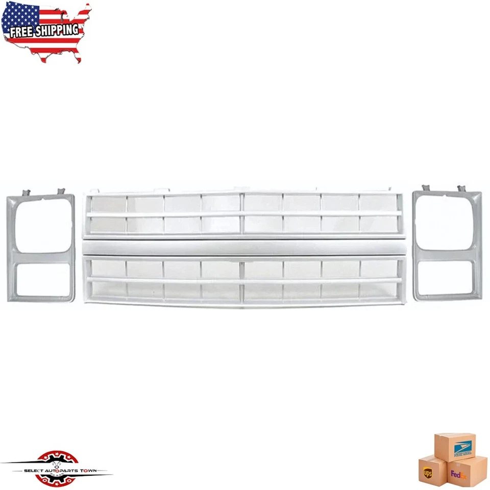 New Fits 1985-1988 Chevy BLAZER C10 PICKUP Front Grille & Headlamp Door Set 3Pcs - Imagem 2 de 4