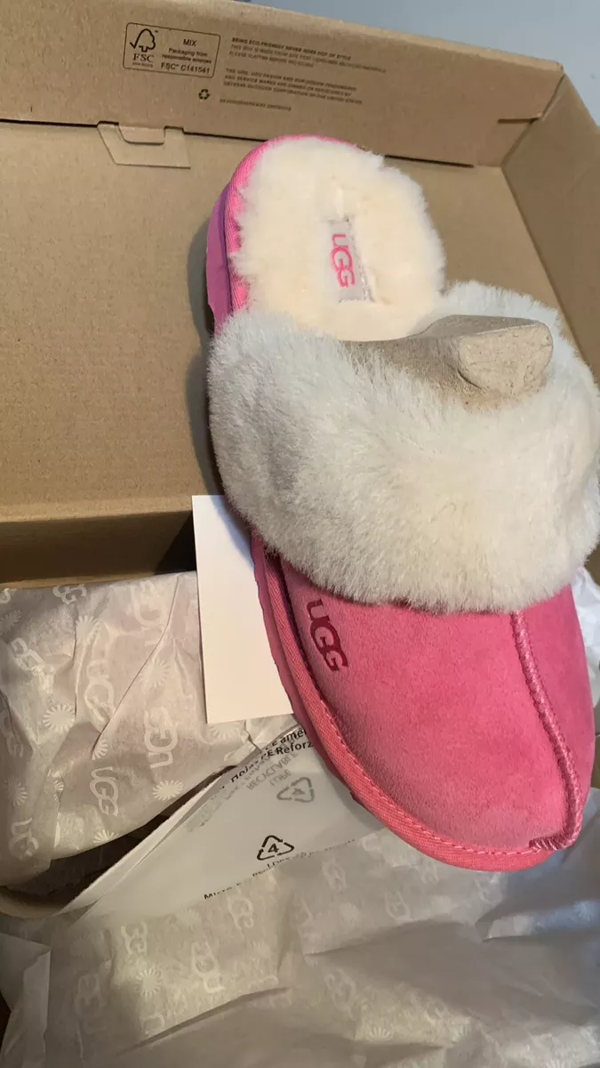 Pink ugg slippers store size 5