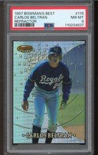 1997 Bowman's Best #176  Carlos Beltran Refractor Rookie. PSA 8 NM-MT