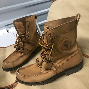 polo ranger boots tan suede