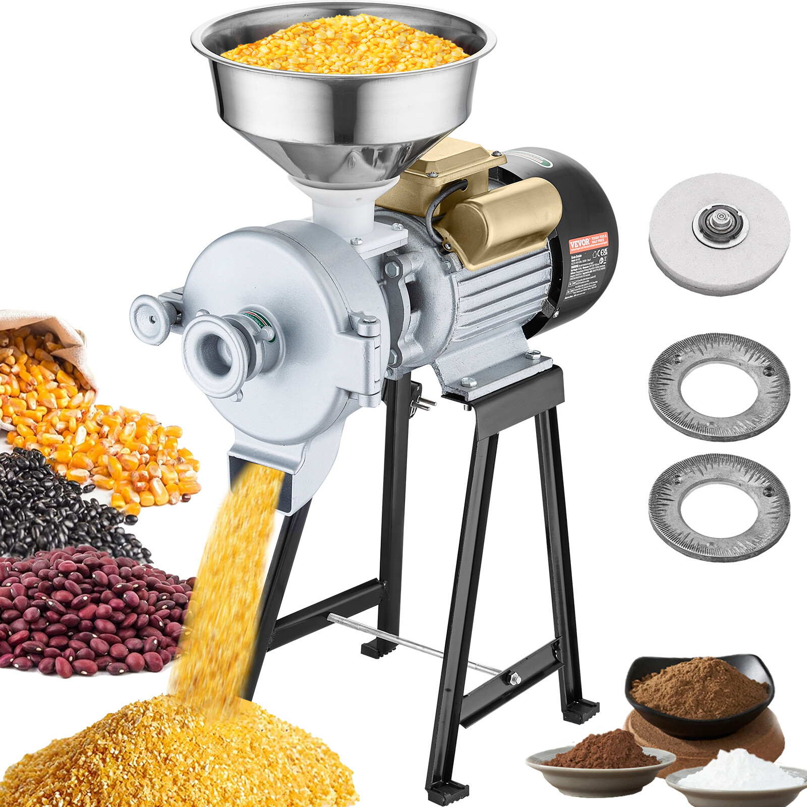 Moulin à grains électrique VEVOR 3000W pour farine et épices