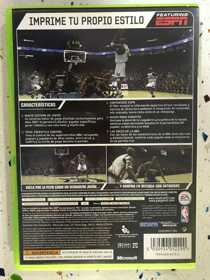 NBA Live 07 Pau Gasol - Juego Xbox 360 Edicion España PAL - 3T, foto 3 de 3