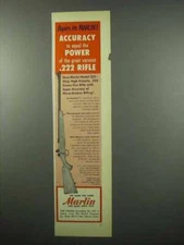 1955 Marlin Model 322 Rifle Ad - Accuracy Power
