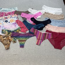 New Wholesale Lot 20 pc Panties Women Medium Assorted Designs Thong Cheeky Lace