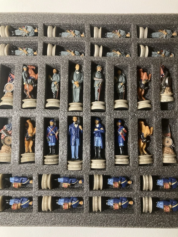 The Chessmen American Civil War Chess Piece Set - HPL016 - War Generals - 3.25" - Image 3 of 4