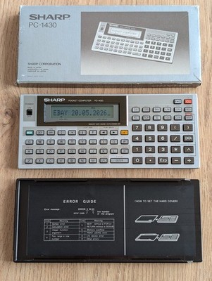 SHARP PC-1430 Pocket Computer Rare Japan Vintage! Perfect Condition!