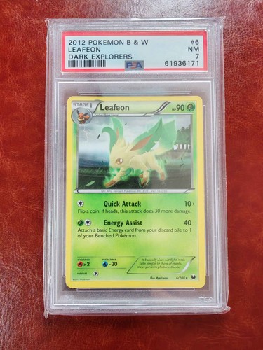 Leafeon graded PSA 7 for sale on eBay