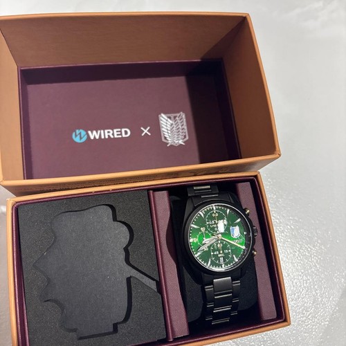 WIRED Attack on Titan Levi Model Men's Watch Green Black Box Included