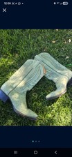 Rudel Men's Green Ostrich Western Equestrian Boots US Size #10