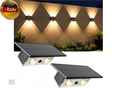 Liyade Solarlampen für Außen, Solar Wandleuchte Up and Down Leuchten für Aussen 