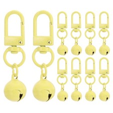 10 PCS Dog Bell, Cat Bell Dog Collar Bell Small Pet Bells Keychain, Light Yellow