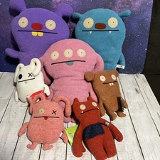 VTG Lot 7 Ugly Dolls Stuffed Plush Toys - 5 With Tags - Peaco Trunko Ox Chucknuc