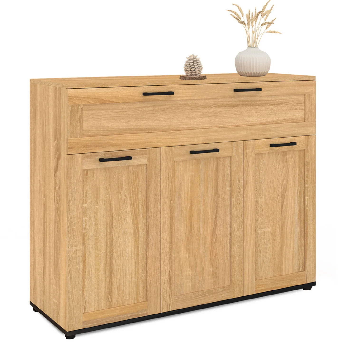 Buffet 100 cm VITO style hêtre à 3 portes pour optimiser les petits espaces