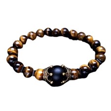 Unisex Healing Stone Bracelets Natural Gemstone Charm Stretch Bracelet Crys - 02