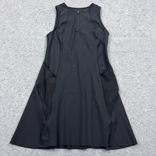 Athleta Match Point Dress Women's XSP Black 1/4 Zip Flare Tennis Pickleball