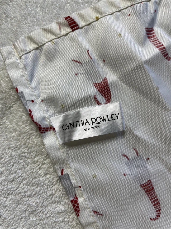 Cynthia Rowley Christmas Gnomes Off White Poly Full? 床单 — 第 3/4 张图片