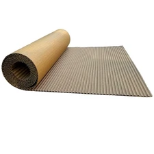 14 x 144in Brown Single Face Corrugated B Flute Cardboard Roll ，Shipping Roll...