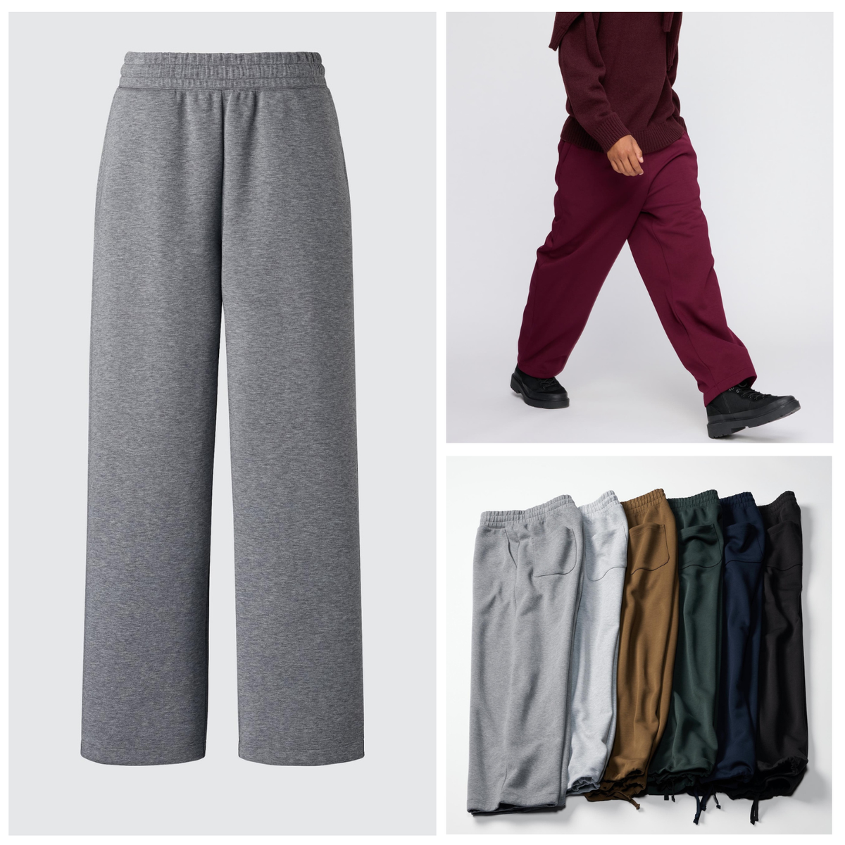 UNIQLO : C Sweat Wide Pants UNISEX XS-4XL 479854 Drawstring 